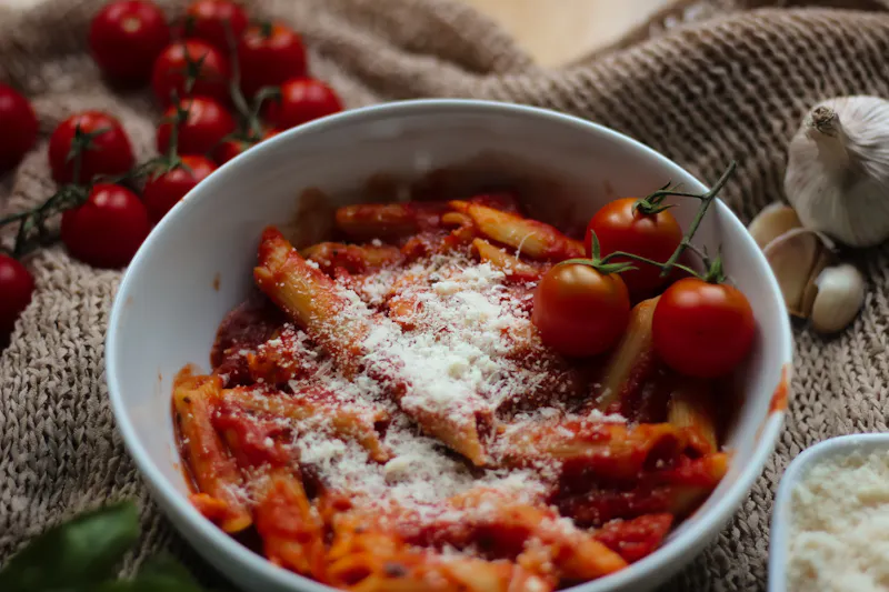 Penne Arrabbiata with spicy tomato sauce