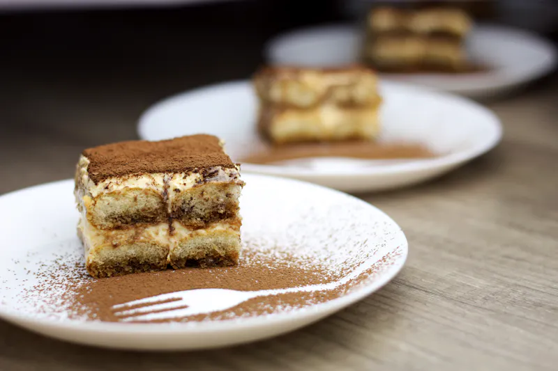 Tiramisu dessert with coffee flavoring